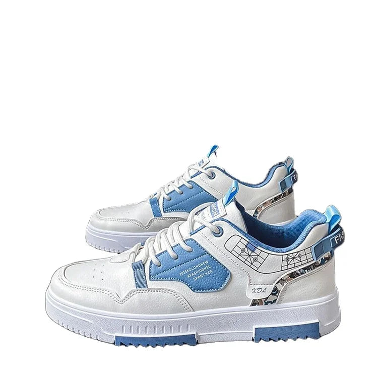 2025 NEW FS Men's White Platform Sneakers - Breathable Walking Shoes