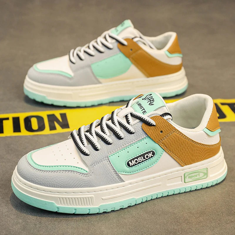 2024 Men's Casual Running Shoes - Breathable Lace-Up Board Sneakers