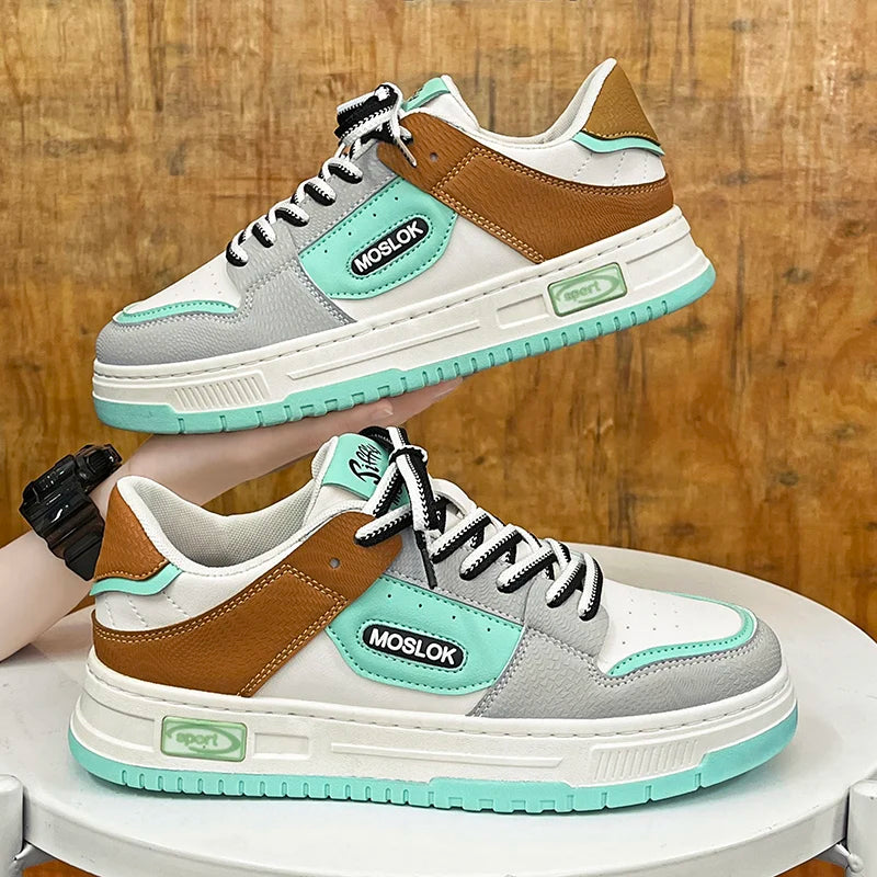 2024 Men's Casual Running Shoes - Breathable Lace-Up Board Sneakers