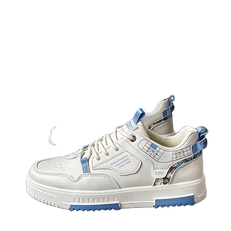 2025 NEW FS Men's White Platform Sneakers - Breathable Walking Shoes