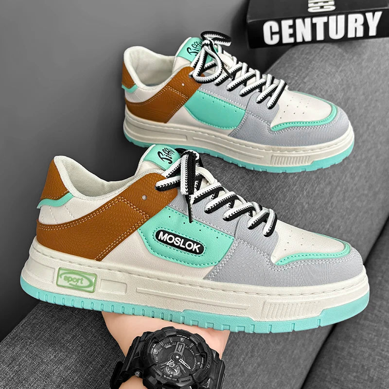 2024 Men's Casual Running Shoes - Breathable Lace-Up Board Sneakers