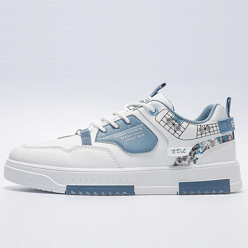 2025 NEW FS Men's White Platform Sneakers - Breathable Walking Shoes