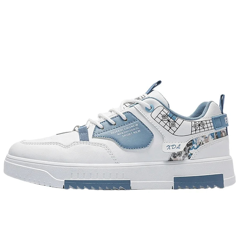 2025 NEW FS Men's White Platform Sneakers - Breathable Walking Shoes