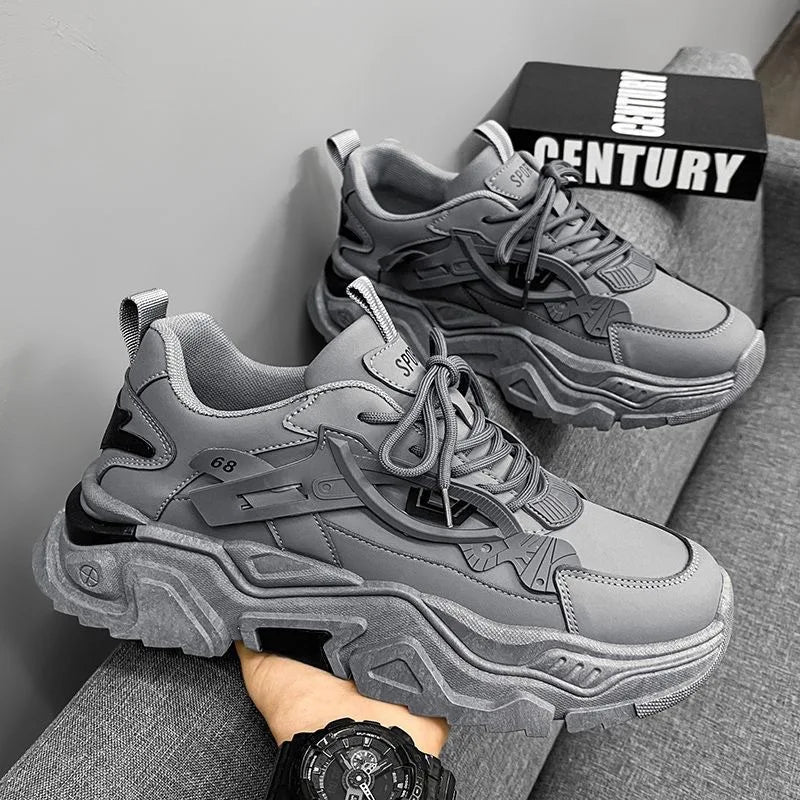 Men's Thick Sole Casual Shoes - All Season Outdoor Running Sneakers