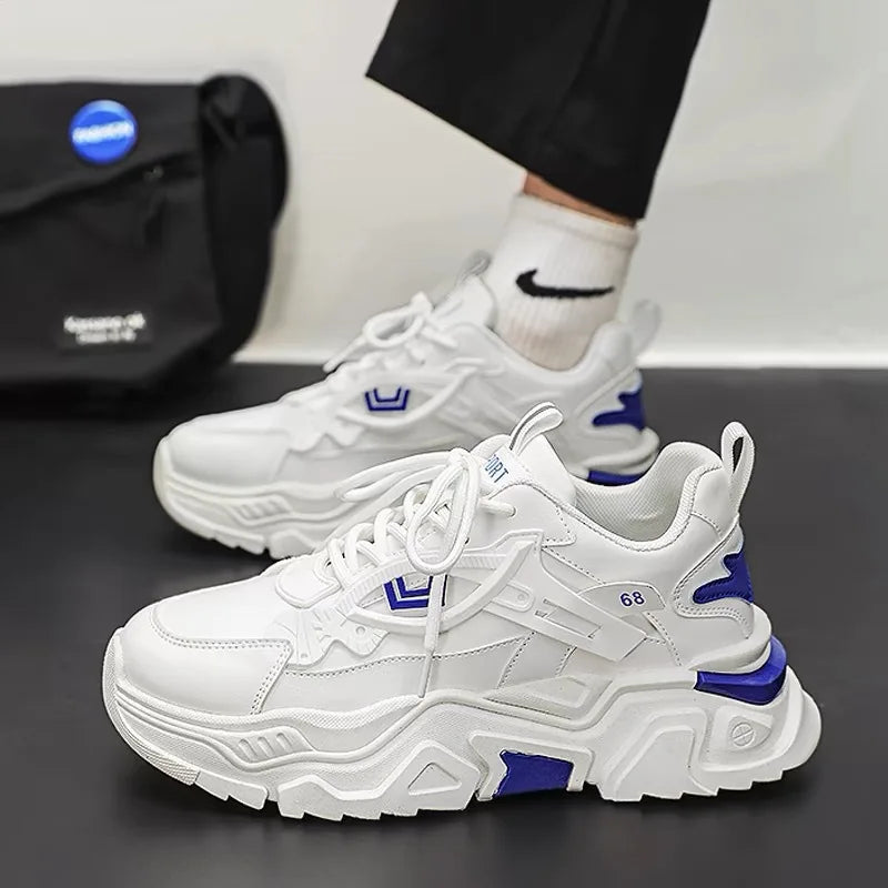 Men's Thick Sole Casual Shoes - All Season Outdoor Running Sneakers