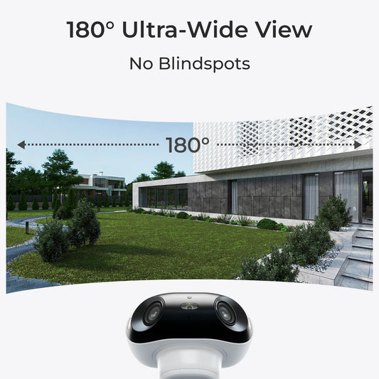 Reolink 4K 8MP Solar & Battery Powered Wireless Security Camera 180° Panorama ColorX Night Vision Outdoor WiFi Camera WiFi 6