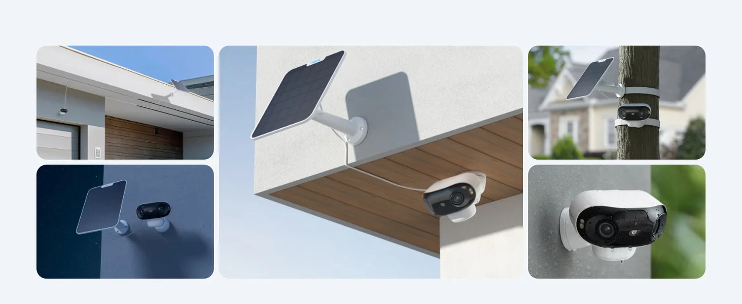 Reolink 4K 8MP Solar & Battery Powered Wireless Security Camera 180° Panorama ColorX Night Vision Outdoor WiFi Camera WiFi 6