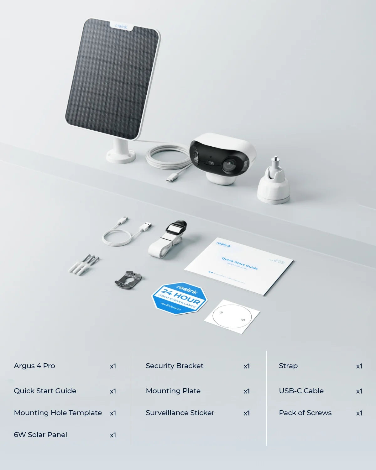 Reolink 4K 8MP Solar & Battery Powered Wireless Security Camera 180° Panorama ColorX Night Vision Outdoor WiFi Camera WiFi 6