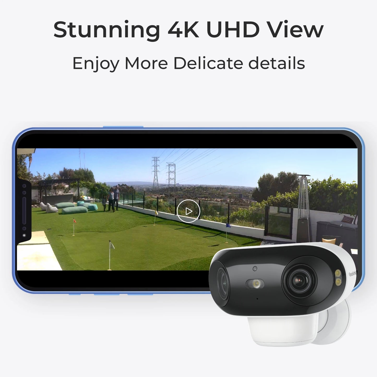 Reolink 4K 8MP Solar & Battery Powered Wireless Security Camera 180° Panorama ColorX Night Vision Outdoor WiFi Camera WiFi 6